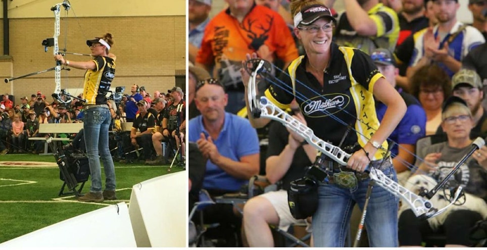 Team Mathews shooter Sharon Wallace took home first place at the recent ASA Pro/Am in Paris, Texas.