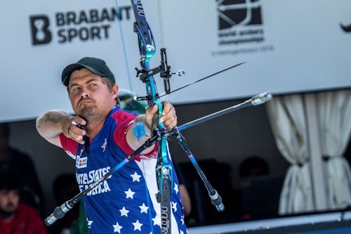 Team USA’s Brady Ellison won the 2019 World Championship with Easton X10 arrows.