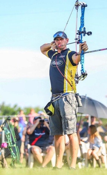 Levi Morgan is one of the most accomplished competitive archers of all time, and as the top photo shows, he’s also a diehard big game bowhunter.